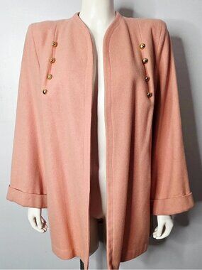 Vintage 1940s Womens Pink Wool Jacket